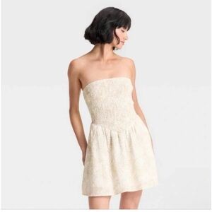 NWT Universal Thread Strapless Crinkled Gauze Minidress Size Small